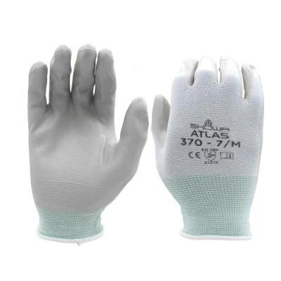 Image of Showa Atlas 370W Nitrile Palm Coating Glove, 13 Gauge Seamless Knitted Liner, General Purpose Work, Medium (Pack of 12 Pairs) by Best Glove