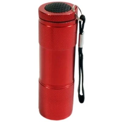 Image of Top England 9 LED Metal Pocket Torch Red