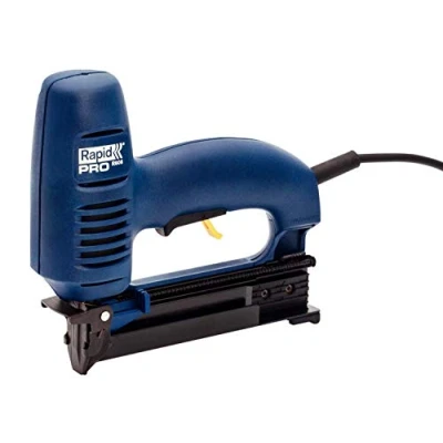Image of Rapid Electric Staple Gun PRO R606 For No. 606 Staples and 8 Brads, Stapler Brad Nailer with Adjustable Impact Setting Removable Front Plate, Picture Frames, Panelling (10643003)
