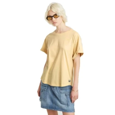 Image of G STAR RAW Women&#039;s Rolled up sl BF r t wmn Tops, yellow (reed D24524 4107 G457), XS