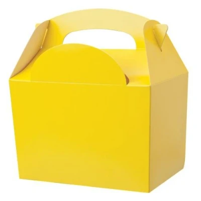 Image of MustBeBonkers 25 x Yellow Birthday Party Food Gift Boxes Kids Lunch Meal Box