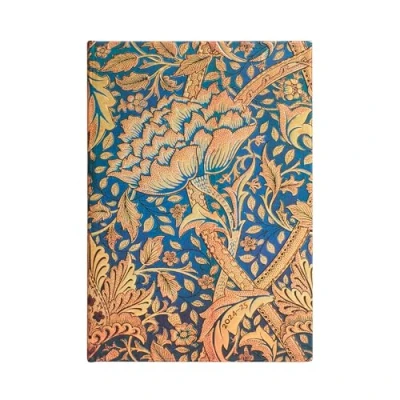 Image of Paperblanks Morris Wind Gust Midi Horizontal 13 Month Calendar 2025 Elastic Band Closure