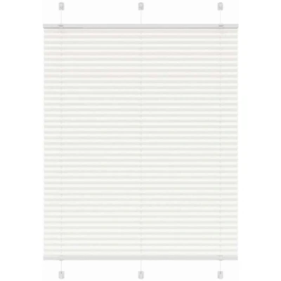 Image of vidaXL Pleated Blind White 110x100 cm Fabric Width 109.4 Polyester