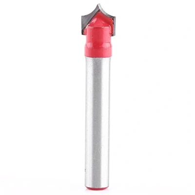 Image of V Groove Router Bit Set, Akozon Nut Milling Cutter 6 mm Shank 3D CNC Engraving Needle Point Woodworking Carving Tool Sharp Cutting (8mm)