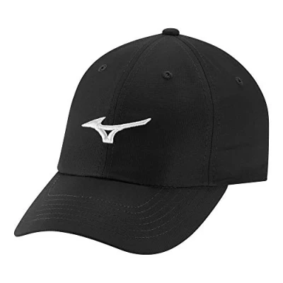 Image of Mizuno Tour Adjustable Lightweight Hat Black/White