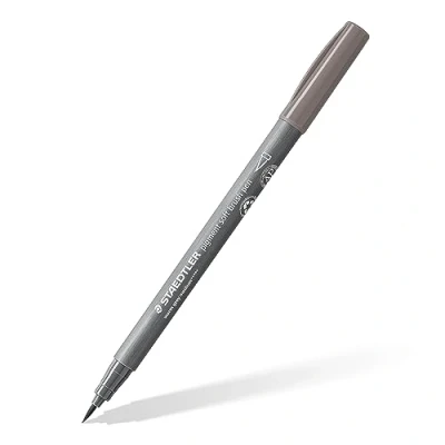 Image of STAEDTLER 372 84 Pigment Arts Soft Brush Pen Warm Grey Medium (Box of 10)
