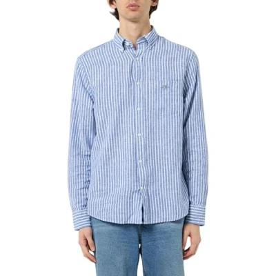Image of GANT Stripe Shirt Shirt, Men&#039;s, Size: 3XL, Rich blue
