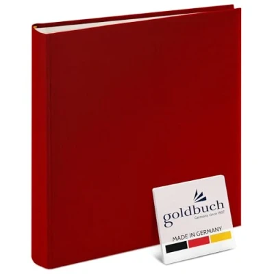 Image of Goldbuch photo album, summertime, 25x25 cm, 60 pages with glassine, red, cm