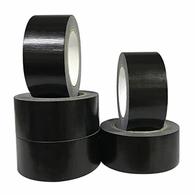 Image of CHUANGSEED 5Pack Black 50mm x 27.4m cloth waterproof gaffer Tape duct Adhesive repair Heavy Duty for Repairing, Sealing