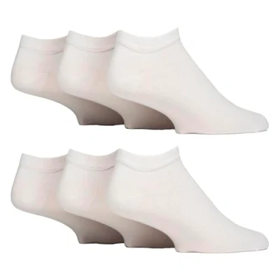 Image of Gentle Grip 6 Pairs Mens Diabetic Trainer Socks Non Elastic Low Cut Ankle (6 11, Orange/Blue/Burgundy)