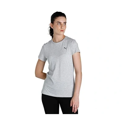 Image of Puma Womens Essentials Small Logo T Shirt Grey Size