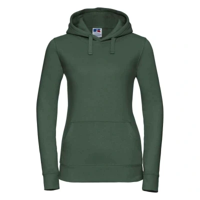 Image of Russell Athletic Womens/Ladies Authentic Hoodie (Bottle Green) Size 14 UK