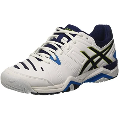 Image of Asics Gel Challenger 10 Mens White Tennis Trainers Size UK 6