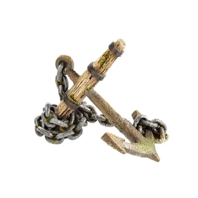 Image of CLASSIC Aquarium Ornament Anchor Fish Tank Decoration