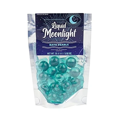 Image of Gift Republic Liquid Spirit Moonlight Bath Pearls 20 Pack Soothing Blueberry Scent, Multicoloured