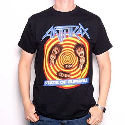 Image of Old Skool Hooligans Men&#039;s State of Euphoria T Shirt, Black, L UK