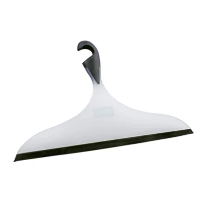 Image of WENKO 22161100 bathroom squeegee Loano XXL Black/White for and shower, Plastic, 34 x 21 cm, Black
