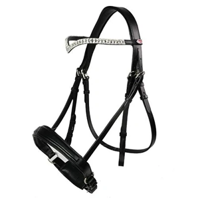 Image of Whitaker Lynton Leather Snaffle Bridle With Spare Browband (Cob) (Black)