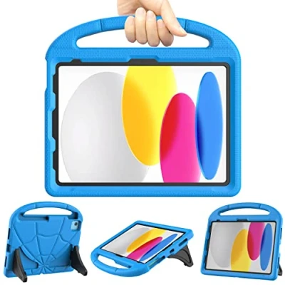 Image of Kids Case for 10.9 inch iPad 10th Generation Kids/iPad Air 6/5/4th Gen 2024/2022/2020, Mansiruyi Pro 11 4th/3/2/1th Shockproof Handle Stand 10.9/iPad Blue