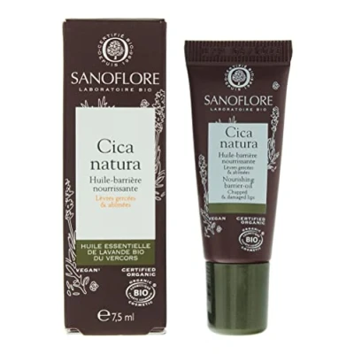Image of Sanoflore Cica Natura Nourishing Barrier Oil for Chapped and Damgaged Lips 7.5ml