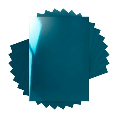 Image of Craft Perfect Mirror Card High Gloss Turkish Turquoise 250 GSM A4 (20 Sheets)