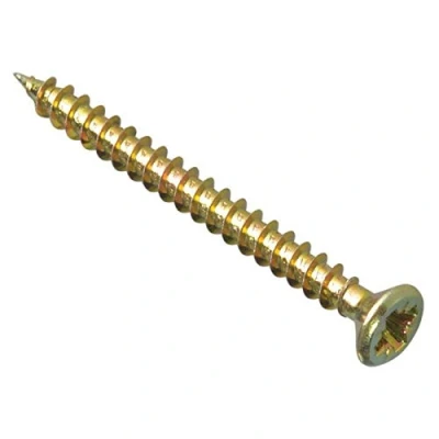 Image of ForgeFix Multi Purpose Single Thread Screws 3.5x50mm Zinc Yellow Passivated Box 200