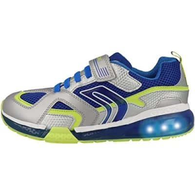Image of Geox J Bayonyc Boy Sneaker, Silver Royal, 7 UK Child