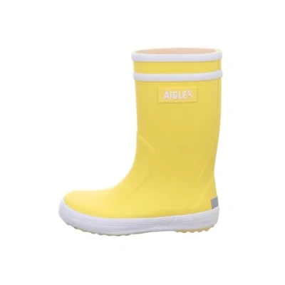 Image of Aigle Boy&#039;s Unisex Kids Lolly Pop 2 Rain Boot, Yellow White, 13 UK Child