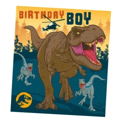 Image of Jurassic World &#039;Birthday Boy&#039; Dinosaur Card
