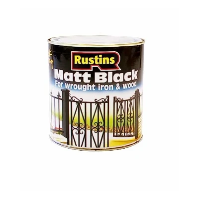 Image of RUSTINS Matt Black Paint 1L DIY Friendly, High Coverage, and Long Lasting Finish for Any Project