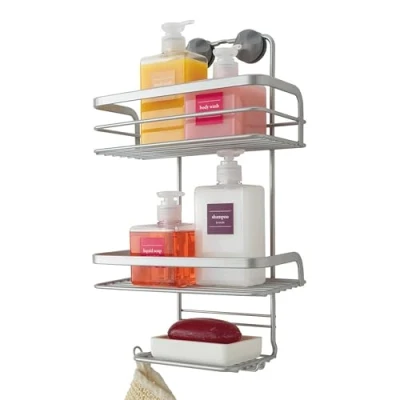 Image of Metaltex Polytherm Coated Viva Bathroom Shower Caddy