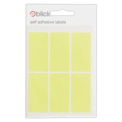 Image of Blick Labels, Yellow, Self Adhesive Stickers, Rectangular, 25mm x 50mm, 42 for Home, Office, Family, School, Holiday Calendar Organising, Planner, Rewards Chart, Colour Coding