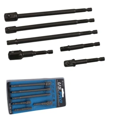 Image of US PRO Impact Bit Socket Adapter Driver 6pc Set Extension 1/4 3/8 &amp; 1/2&quot;