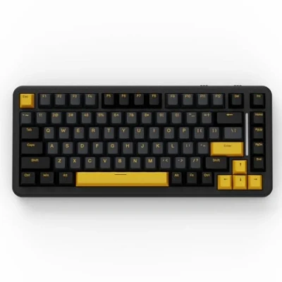 Image of ATTACK SHARK M86 Gasket Mechanical Keyboard, 75% Tri Mode(BT/2.4G/USB C) Wireless RGB Gaming Hot Swappable Custom Pre lubed Linear Switches, PBT Keycaps, 5000mAh(Cool Black)