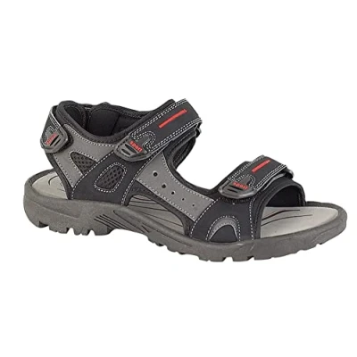 Image of ZAM993A 8 PDQ Mens Touch and Close Sports Beach Sandal BLACK size UK
