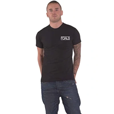 Image of Foals T Shirt Life is Yours Text Band Logo Official Mens Black L
