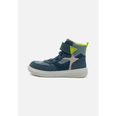 Image of Superfit Cosmo Hightop trainers for kids, Size: 2.5/3, Blau/hellgrün Nubuck/textile