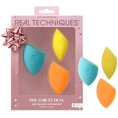 Image of Real Techniques Dreamiest Dew Best Blends Sponge Kit, 3 Piece Limited Edition Gift Set