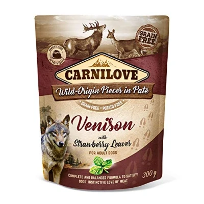 Image of Carnilove Dog Pate Pouch 300g Venison with Strawberry