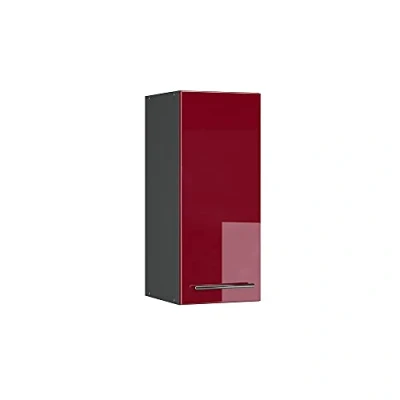 Image of Vicco Wall cabinet Fame Line, Bordeaux High Gloss/Anthracite, 30 cm