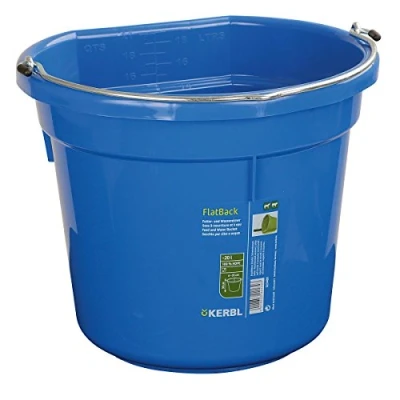 Image of Kerbl FlatBack, blau, ca. 20ltr., Futter u. Wassereimer