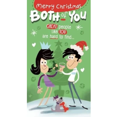 Image of Both Of You Christmas Card, Funny Cards You, Xmas Card For