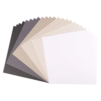 Image of Vaessen Creative Florence Cardstock Textured Coloured Card Making Supplies 12 x inch Black 24 Sheets Paper for Scrapbooking, and Other Crafts 216 gsm
