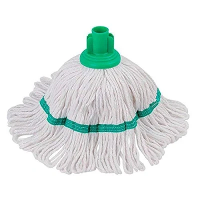Image of Robert Scott &amp; Sons Hygiemix T1 Socket Mop Cotton Synthetic Colour coded 200g Green 103062GREEN