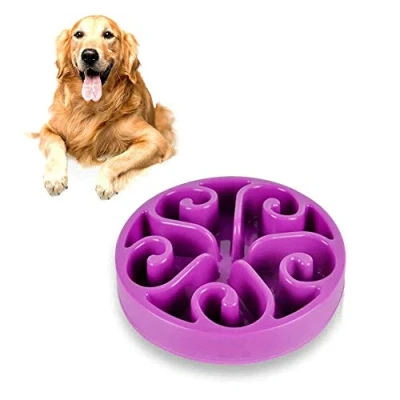 Image of SUOXU Slow Feeder Dog Bowl,Slow Eating Bowl for Medium Large Dogs,Pet Fun Puzzle Feed Non Slip Interactive Bloat Stop Food
