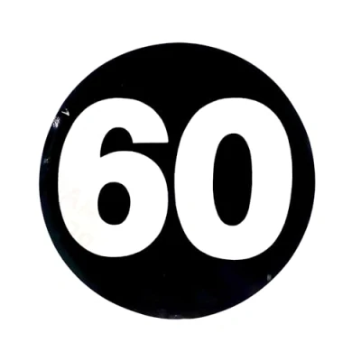 Image of W4 60 mph Sticker Black