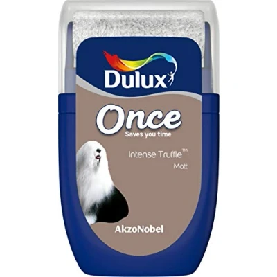 Image of Dulux Once Tester Paint Intense Truffle 30ML
