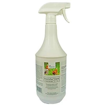 Image of Insectosec® Chicken mite Spray 1L Diatomaceous earth for chickens, UK approved, natural liquid red poultry treatment