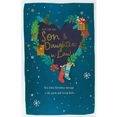 Image of UK Greetings Christmas Card for Son &amp; Daughter in Law Special