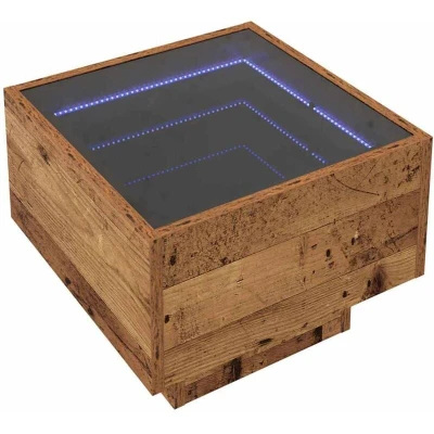 Image of vidaXL Storage Cabinet Old wood 40 x 30 cm Engineered wood, Glass